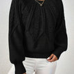 Mia | Women's Relaxed Cable-Knit Lantern Sleeve Pullover Sweater with Ribbed for Everyday