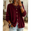 Isabella | Women's Crew-Neck Button-Front Cardigan Knit Sweater with Cozy for Everyday