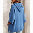 Evelyn | Women's Relaxed-Fit Drawstring Hooded Knit Sweater with Ribbed for Everyday