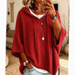 Evelyn | Women's Relaxed-Fit Drawstring Hooded Knit Sweater with Ribbed for Everyday