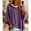 Evelyn | Women's Relaxed-Fit Drawstring Hooded Knit Sweater with Ribbed for Everyday