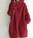Charlotte | Women's Relaxed-Fit Full-Zip Hooded Sweatshirt Long Hoodie