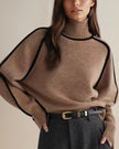 Merel | Women's Relaxed-Fit Lantern-Sleeve Knit Turtleneck Sweater with Elegant for Winter