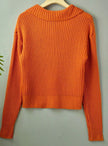 Isabella | Women's Relaxed-Fit Ribbed Knit Sweater Folded Collar Pullover for Layering