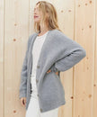 Hazel | Women's Relaxed-Fit V-Neck Button-Up Cashmere Cardigan with Ribbed for Everyday