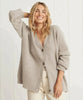 Hazel | Women's Relaxed-Fit V-Neck Button-Up Cashmere Cardigan with Ribbed for Everyday