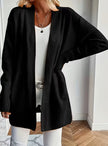 Emma | Women's Ribbed Open-Front Cardigan Knit Sweater with Cozy for Layering