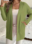 Emma | Women's Ribbed Open-Front Cardigan Knit Sweater with Cozy for Layering