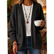Penelope | Women's Oversized Ribbed V-Neck Open-Front Cardigan Knit Sweater for Layering
