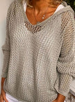 Scarlett | Women's Relaxed Open-Knit Hooded Sweater with Soft Cozy for Layering