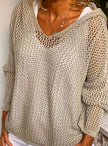 Scarlett | Women's Relaxed Open-Knit Hooded Sweater with Soft Cozy for Layering