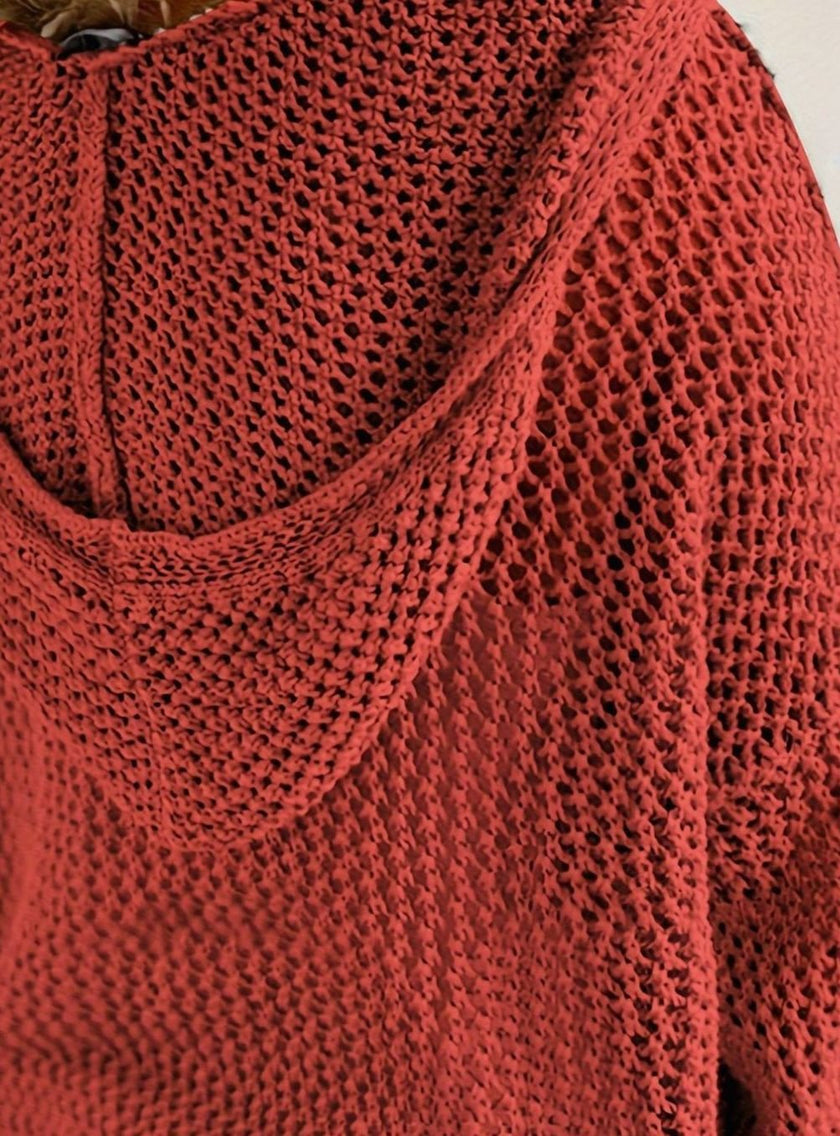 Scarlett | Women's Relaxed Open-Knit Hooded Sweater with Soft Cozy for Layering