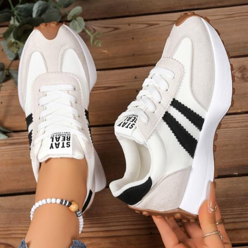 Evelyn | Women's Retro Platform Chunky Lace-Up Sneakers