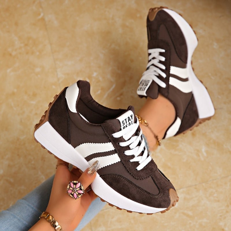 Evelyn | Women's Retro Platform Chunky Lace-Up Sneakers
