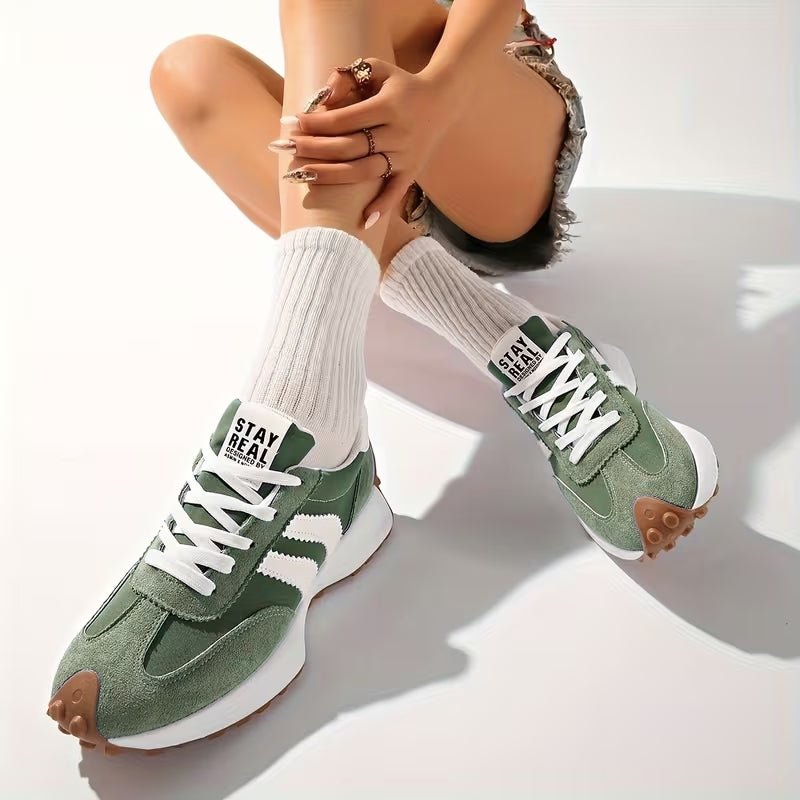 Evelyn | Women's Retro Platform Chunky Lace-Up Sneakers