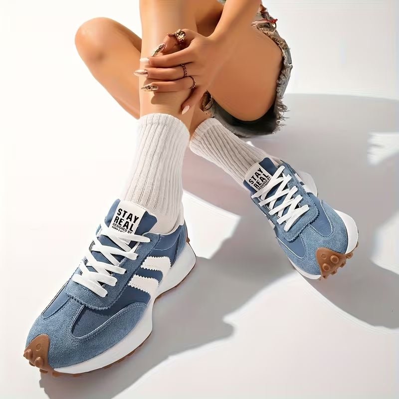 Evelyn | Women's Retro Platform Chunky Lace-Up Sneakers