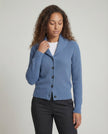 Penelope | Women's Ribbed Knit Button-Front Lapel Collar Cardigan with V-Neck for Layering