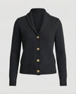 Penelope | Women's Ribbed Knit Button-Front Lapel Collar Cardigan with V-Neck for Layering
