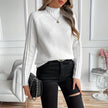 Vic | Women's Ribbed Knit Relaxed-Fit Turtleneck Sweater with Roll-Neck for Layering