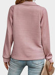 Fleur | Women's Ribbed Quarter-Zip Pullover Sweater with Oversized Long-Sleeve for Autumn