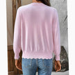 Mia | Women's V-Neck Button-Front Cardigan Knit Sweater with Cozy for Layering