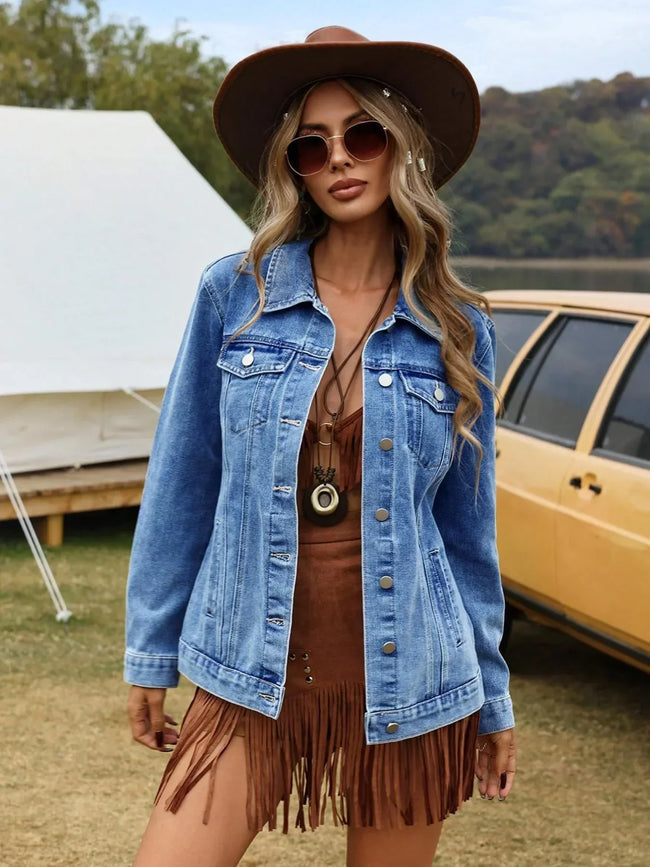 Evelyn | Relaxed Denim Jean Jacket for Women