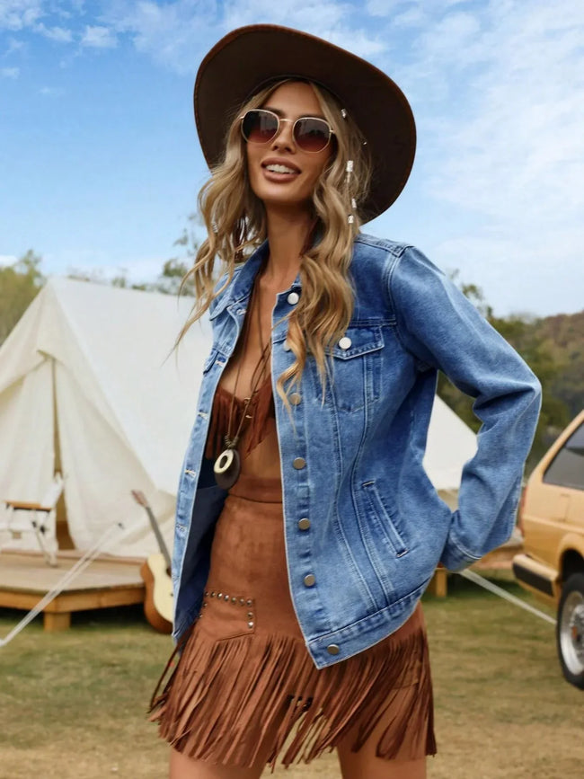 Evelyn | Relaxed Denim Jean Jacket for Women
