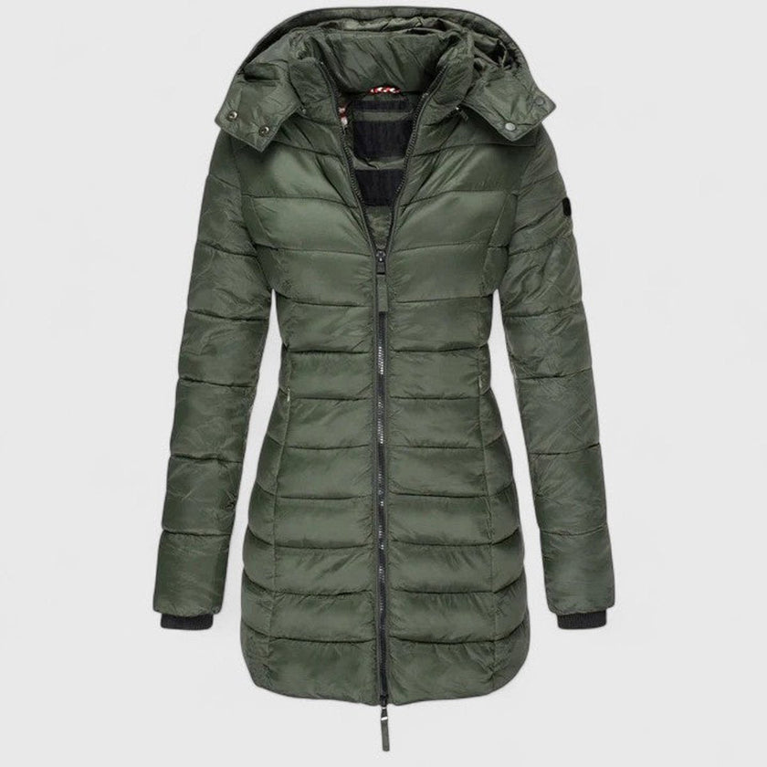 Madison | Women's Slim-Fit Quilted Removable-Hood Winter Puffer Coat