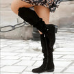 Charlotte | Women's Slouchy Over-the-Knee High Boots Flat Block Heel