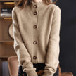 Ava | Women's Cozy Cashmere Blend Button-Front Knit Cardigan with Mock-Neck for Layering