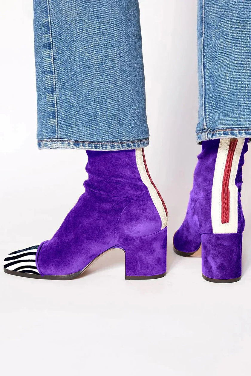 Camila | Women's Square-Toe Block-Heel Ankle Boots