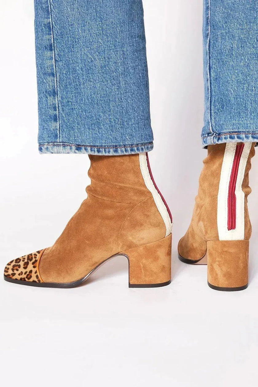Camila | Women's Square-Toe Block-Heel Ankle Boots