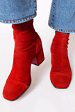 Camila | Women's Square-Toe Block-Heel Ankle Boots