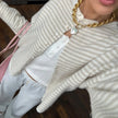 Evelyn | Women's Striped Button Front Cardigan Sweater with Cozy for Layering
