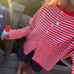 Evelyn | Women's Striped Button Front Cardigan Sweater with Cozy for Layering