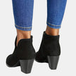 Victoria | Women's Suede Block-Heel Side-Zip Ankle Boots