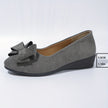 Scarlett | Women's Suede-Effect Bow-Detail Cushioned Slip-On Ballet Flats