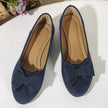 Scarlett | Women's Suede-Effect Bow-Detail Cushioned Slip-On Ballet Flats