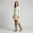 Evelyn | Women's Suede Look Low Heel Knee-High Slouch Ankle Boots