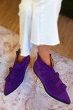Camila | Women's Suede Pointed-Toe Fringe Slip-On Ankle Boots