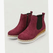 Sophia | Women's Suede Wedge Ankle Side-Zip Chelsea Boots