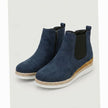 Sophia | Women's Suede Wedge Ankle Side-Zip Chelsea Boots