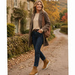 Sophia | Women's Suede Wedge Ankle Side-Zip Chelsea Boots