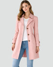 Trench Coat Women Tailored Mid-Length Double-Breasted