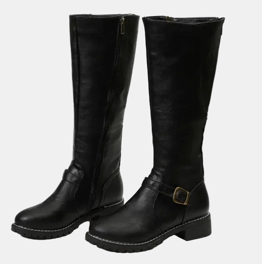 Harper | Women's Tall Buckle-Strap Riding Knee High Boots