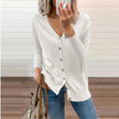 Nora | Women's V-Neck Button-Front Knit Cardigan with Ribbed Classic for Layering