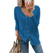 Nora | Women's V-Neck Button-Front Knit Cardigan with Ribbed Classic for Layering