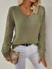 Evelyn | Women's V-Neck Hollow Sleeve Knit Sweater with Ribbed for Layering