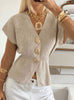 Camila | Women's Ribbed V-Neck Button-Front Cardigan Knit Sweater with Cozy for Everyday