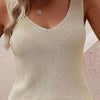 Eleanor | Women's V-Neck Relaxed-Fit Sleeveless Knit Tank Top with Elegant for Casual